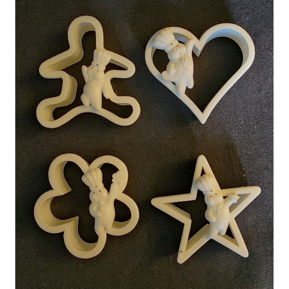 Vintage Set of 4 Pillsbury Dough Boy Cookie Cutters